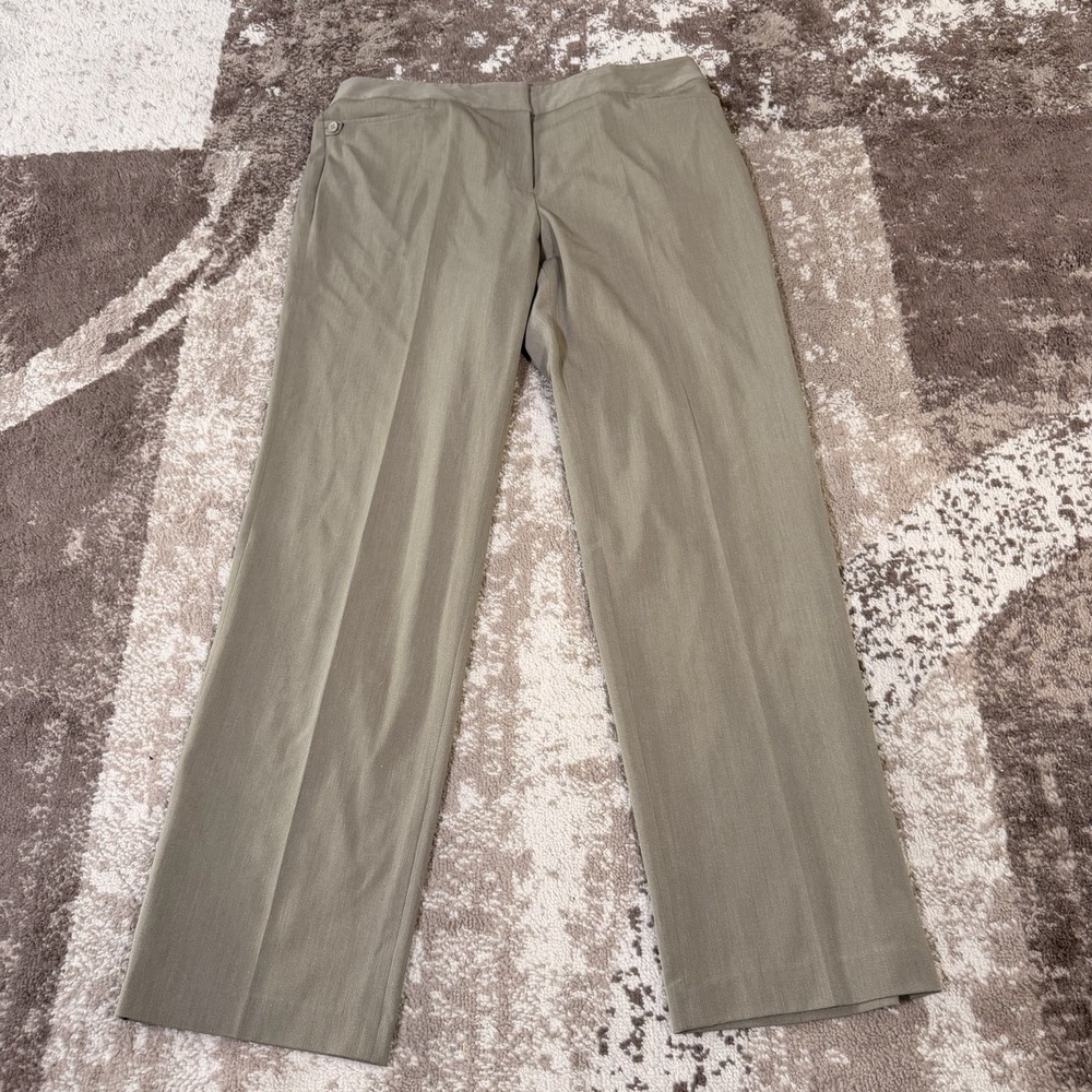 Lane Bryant Dress Pants Plus Size 16 Tall‎ Womens Beige Straight Leg Career